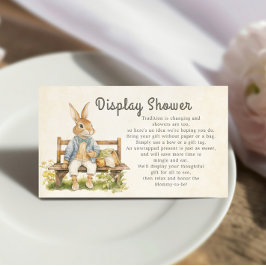  Peter Rabbit Baby shower Display Douche Informatiekaartje