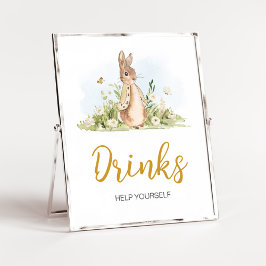 Peter Rabbit Baby shower Drinken Poster