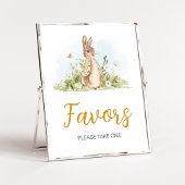 Peter Rabbit Baby shower Favors Poster