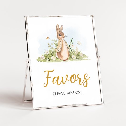 Peter Rabbit Baby shower Favors Poster