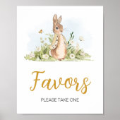 Peter Rabbit Baby shower Favors Poster (Voorkant)