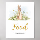 Peter Rabbit Baby shower Food Poster (Voorkant)