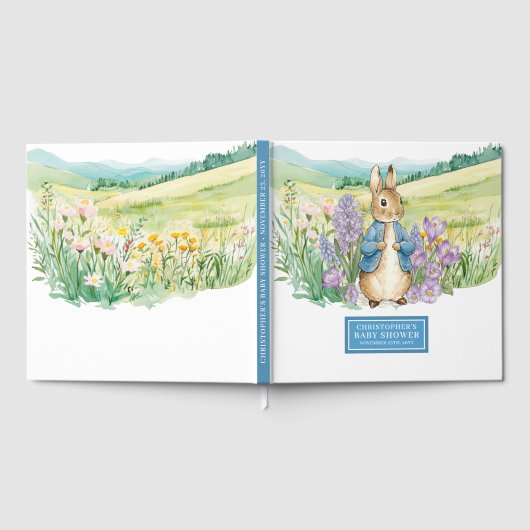 Peter Rabbit Baby shower Guest Book Boy Gastenboek (Volledig)