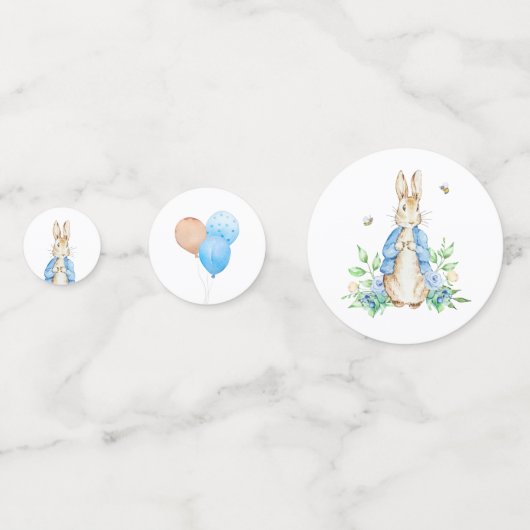 Peter Rabbit Baby shower Het is een jongetje Confetti (Voorkanten)