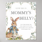 Peter Rabbit Baby shower Hoe groot is mama's buik Poster (Voorkant)