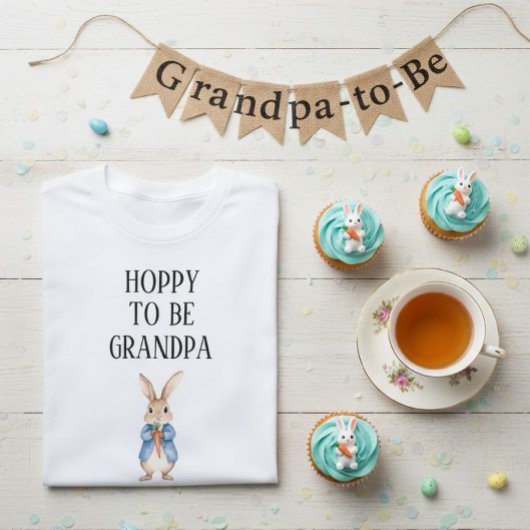 Peter Rabbit Baby shower Hoppy wordt opa T-shirt