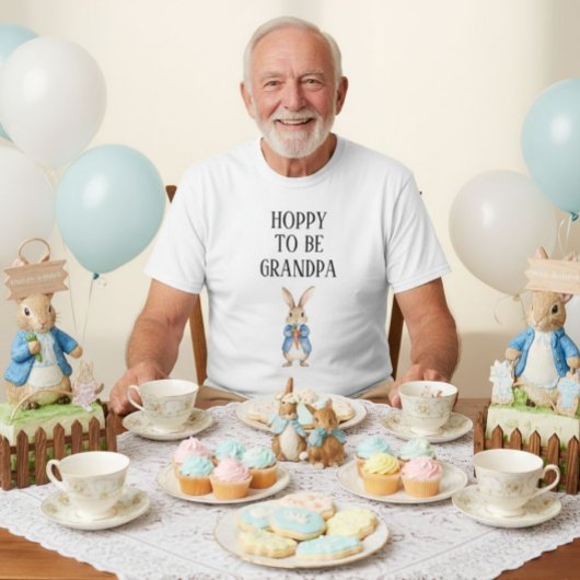 Peter Rabbit Baby shower Hoppy wordt opa T-shirt