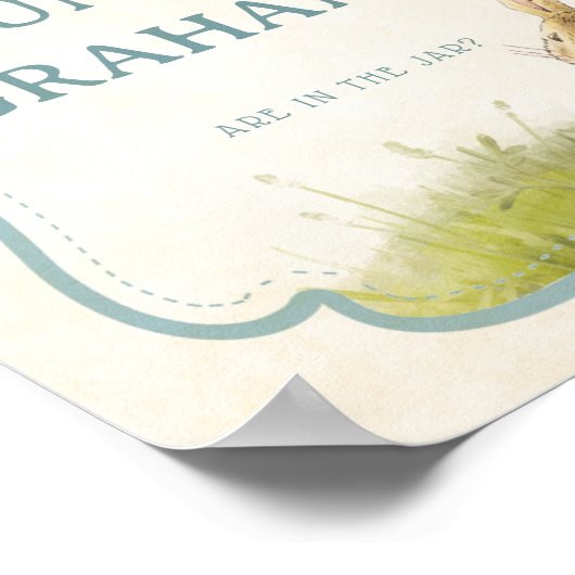 Peter Rabbit Baby Shower How Many Bunny Grahams Poster (Hoek)