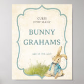 Peter Rabbit Baby Shower How Many Bunny Grahams Poster (Voorkant)