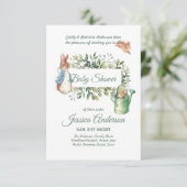 Peter Rabbit BABY SHOWER Invitations Boy or Girl (Staand voorkant)