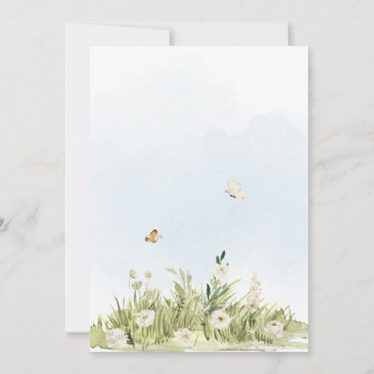 Peter Rabbit Baby shower Kaart (Achterkant)