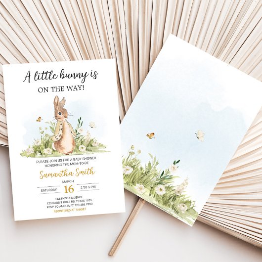 Peter Rabbit Baby shower Kaart