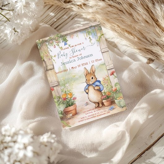 Peter Rabbit Baby shower Kaart