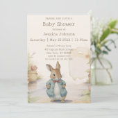 Peter Rabbit Baby shower Kaart (Staand voorkant)