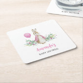 Peter Rabbit Baby shower Kartonnen Onderzetters (Schuin)