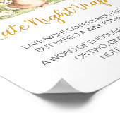 Peter Rabbit Baby shower Late Night Luiers Poster (Hoek)