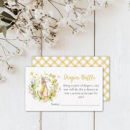 Peter Rabbit Baby shower Luier Raffle Enclosure C Informatiekaartje