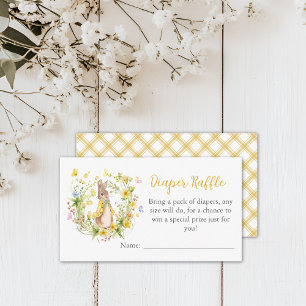 Peter Rabbit Baby shower Luier Raffle Enclosure C Informatiekaartje