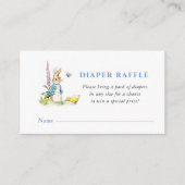Peter Rabbit Baby shower Luier Raffle Informatiekaartje (Voorkant)