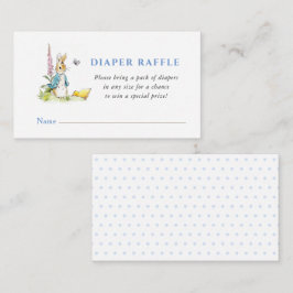 Peter Rabbit Baby shower Luier Raffle Informatiekaartje