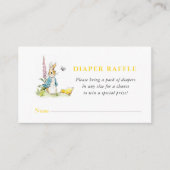 Peter Rabbit Baby shower Luier Raffle Informatiekaartje (Voorkant)