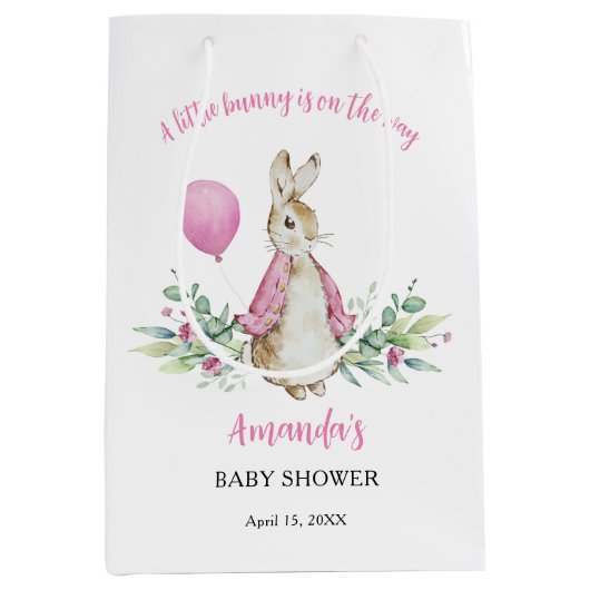 Peter Rabbit Baby shower Medium Cadeauzakje (Voorkant)