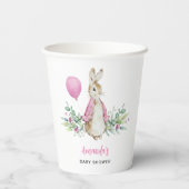 Peter Rabbit Baby shower Papieren Bekers (Achterkant)