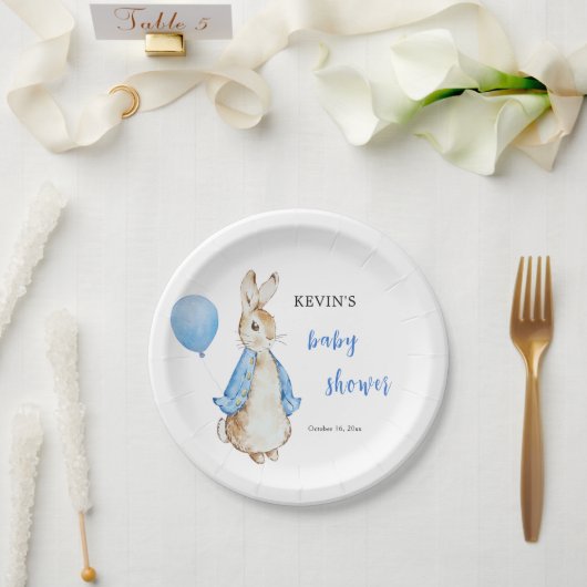 Peter Rabbit Baby shower Papieren Bordje (Huwelijk)