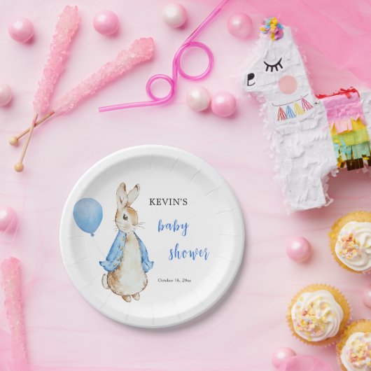 Peter Rabbit Baby shower Papieren Bordje (Feest)