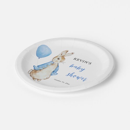 Peter Rabbit Baby shower Papieren Bordje (Gekanteld)