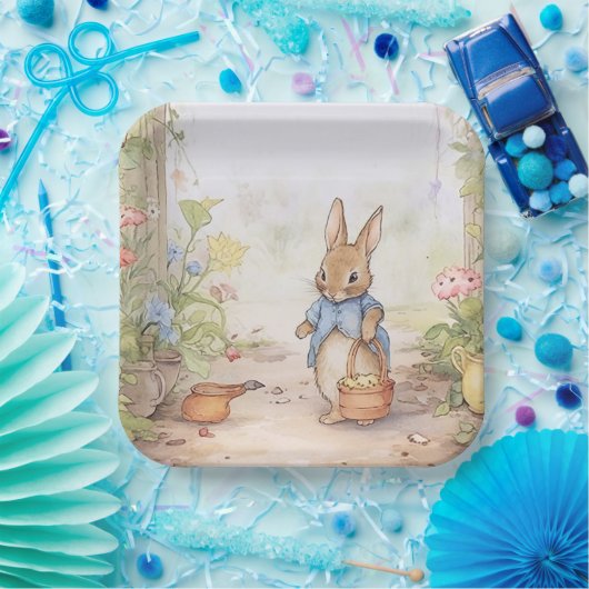 Peter Rabbit Baby shower Papieren Bordje (Feest)