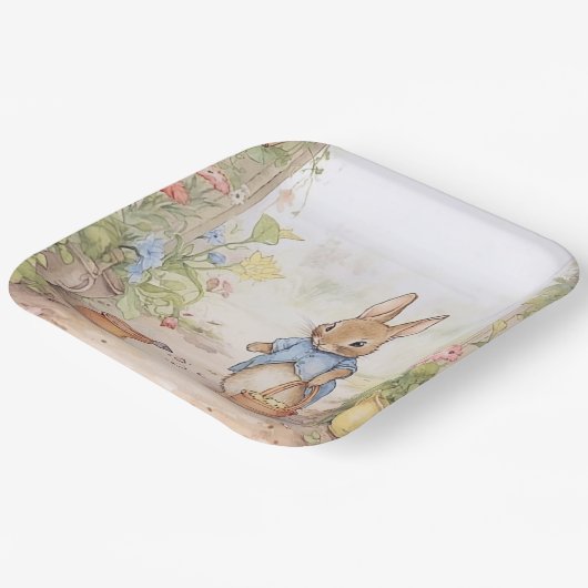 Peter Rabbit Baby shower Papieren Bordje (Gebogen)