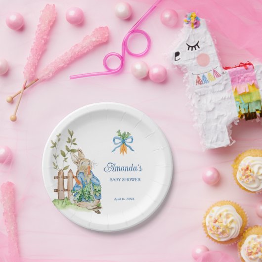 Peter Rabbit Baby Shower Papieren Bordje (Feest)