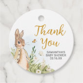 Peter Rabbit Baby shower Ronde Bedankjes Labels (Voorkant)