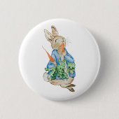 Peter Rabbit Baby Shower Ronde Button 5,7 Cm (Voorkant)