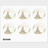 Peter Rabbit Baby shower Ronde Sticker (Vel)