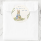 Peter Rabbit Baby shower Ronde Sticker (Tas)