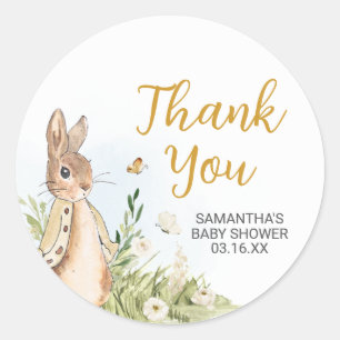 Peter Rabbit Baby shower Ronde Sticker