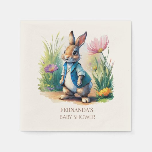 PETER RABBIT BABY SHOWER SERVET (Voorkant)