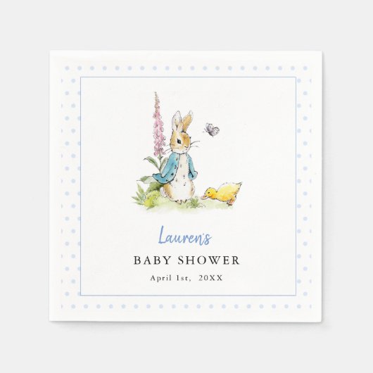 Peter Rabbit Baby shower servetten (Voorkant)