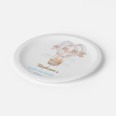 Peter rabbit baby shower servies sjabloon papieren bordje (Gekanteld)