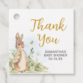 Peter Rabbit Baby shower Square Bedankjes Labels