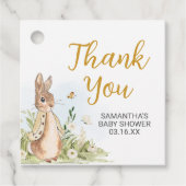 Peter Rabbit Baby shower Square Bedankjes Labels (Voorkant)