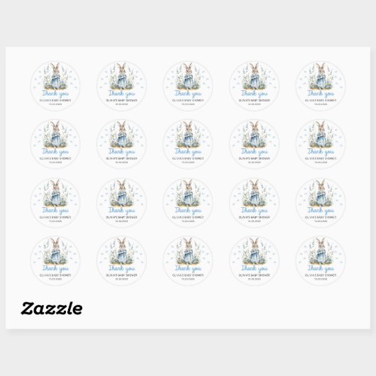 Peter Rabbit Baby Shower Sticker (Vel)