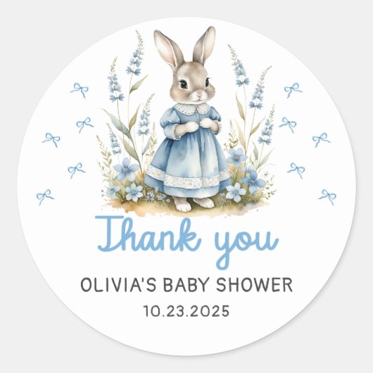 Peter Rabbit Baby Shower Sticker (Voorkant)