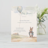 Peter Rabbit Baby shower Uitnodiging (Staand voorkant)