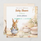 Peter Rabbit Baby shower Uitnodiging (Voorkant / Achterkant)