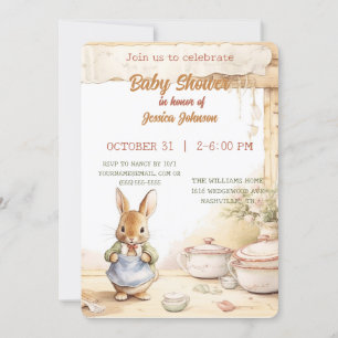 Peter Rabbit Baby shower Uitnodiging