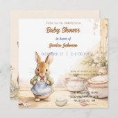 Peter Rabbit Baby shower Uitnodiging (Voorkant / Achterkant)