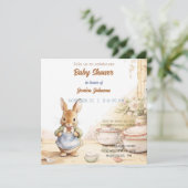 Peter Rabbit Baby shower Uitnodiging (Staand voorkant)